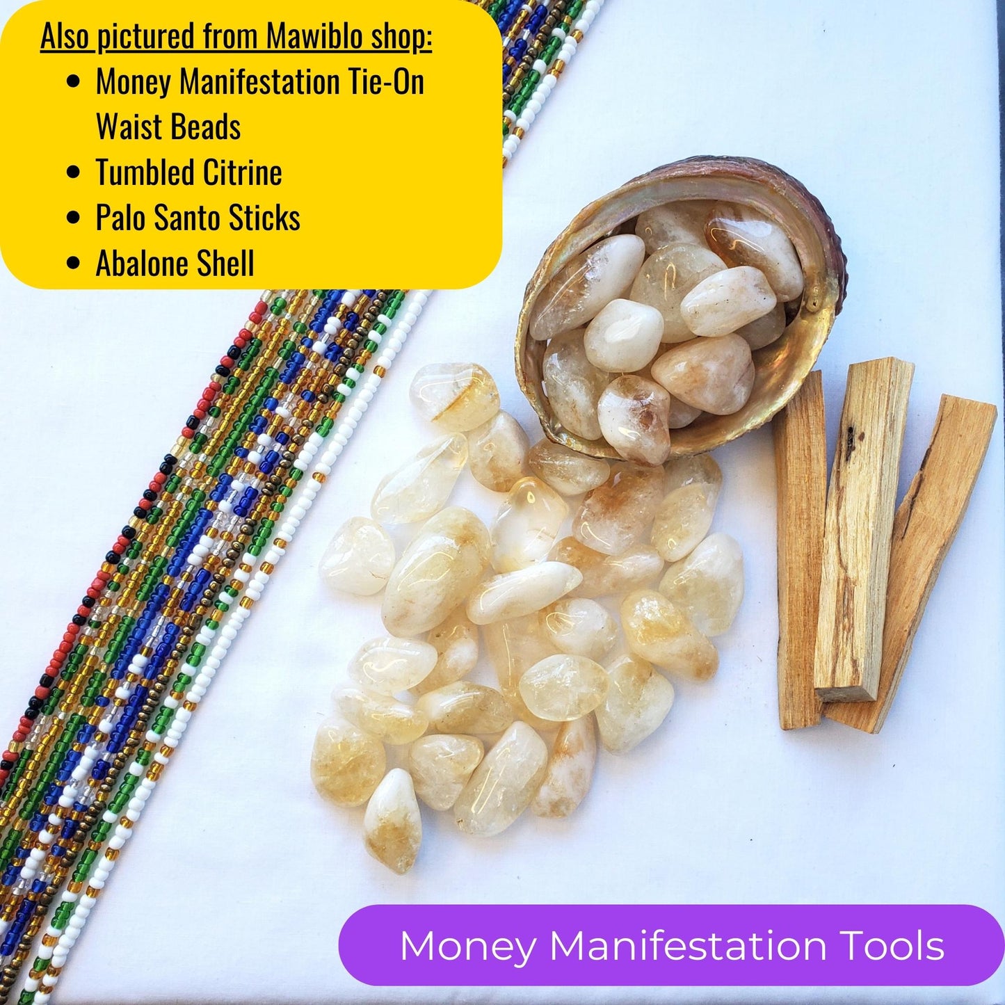 Money Manifestation Tie-On African Waist Beads