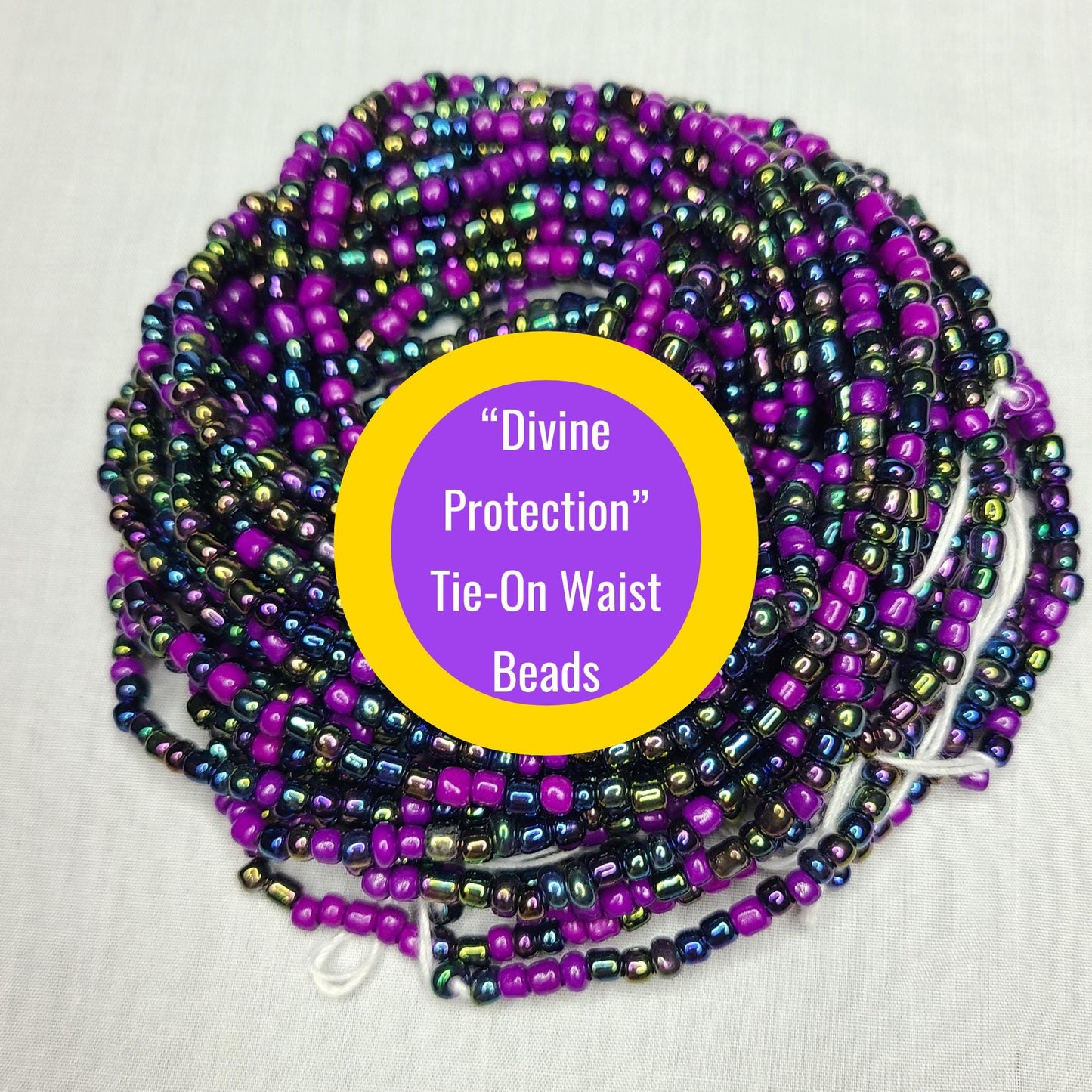 Divine Protection Tie-On Waist Beads Ancestral Wisdom & Spiritual Shield