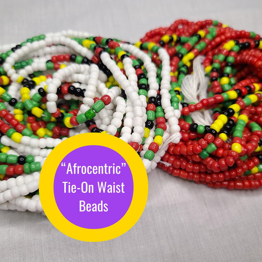 Afrocentric Tie-On Waist Beads  Heritage, Strength & Unity