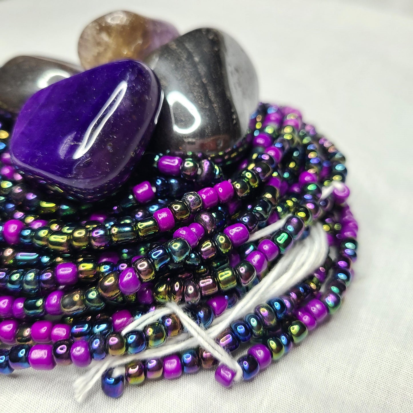 Divine Protection Tie-On Waist Beads Ancestral Wisdom & Spiritual Shield