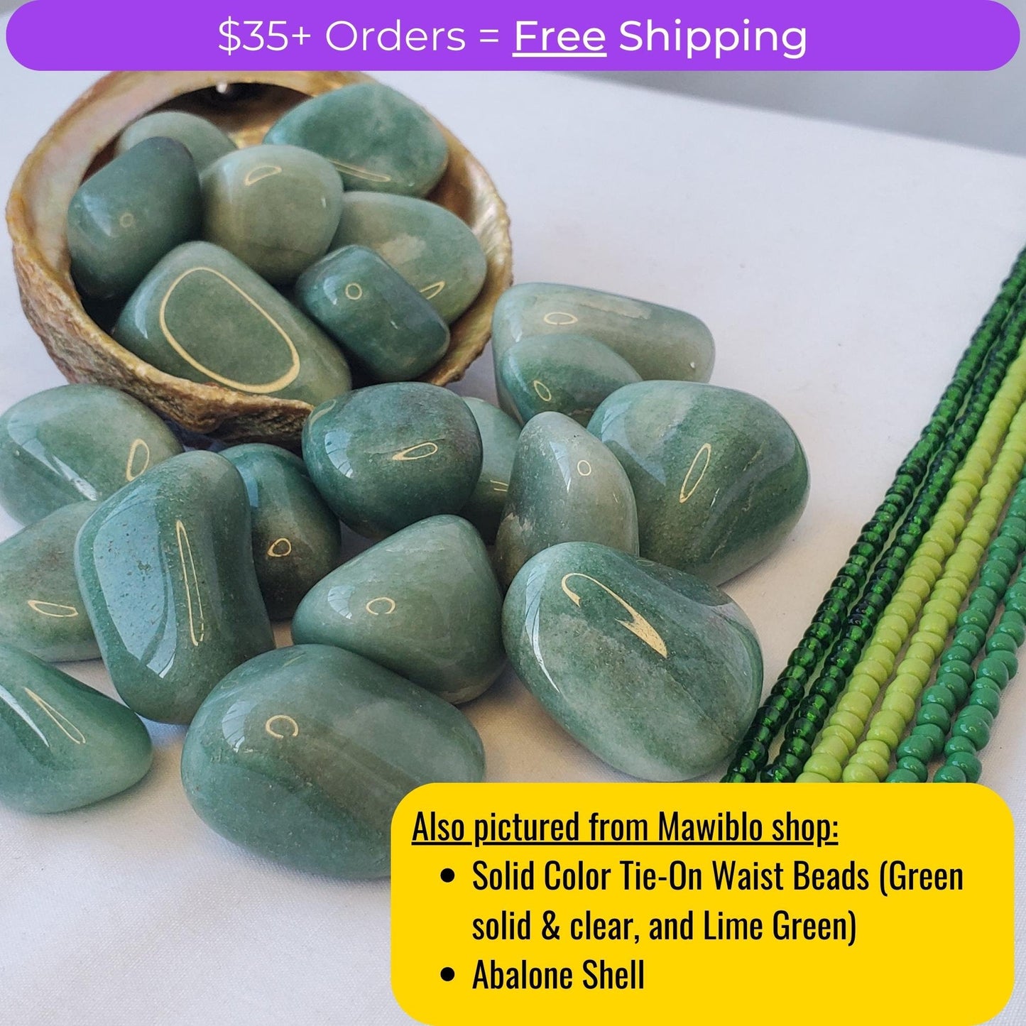 Tumbled Green Quartz