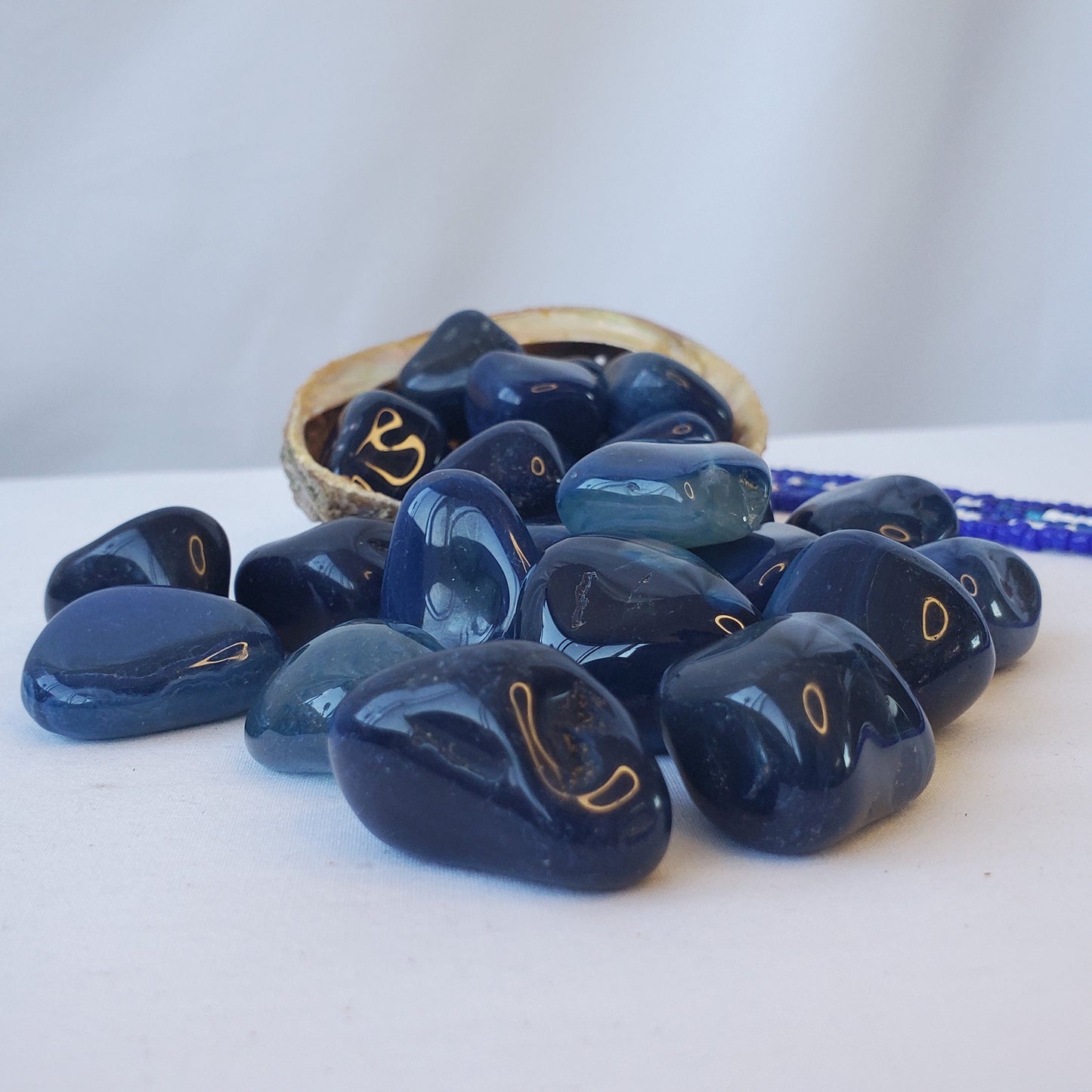 Tumbled Blue Agate