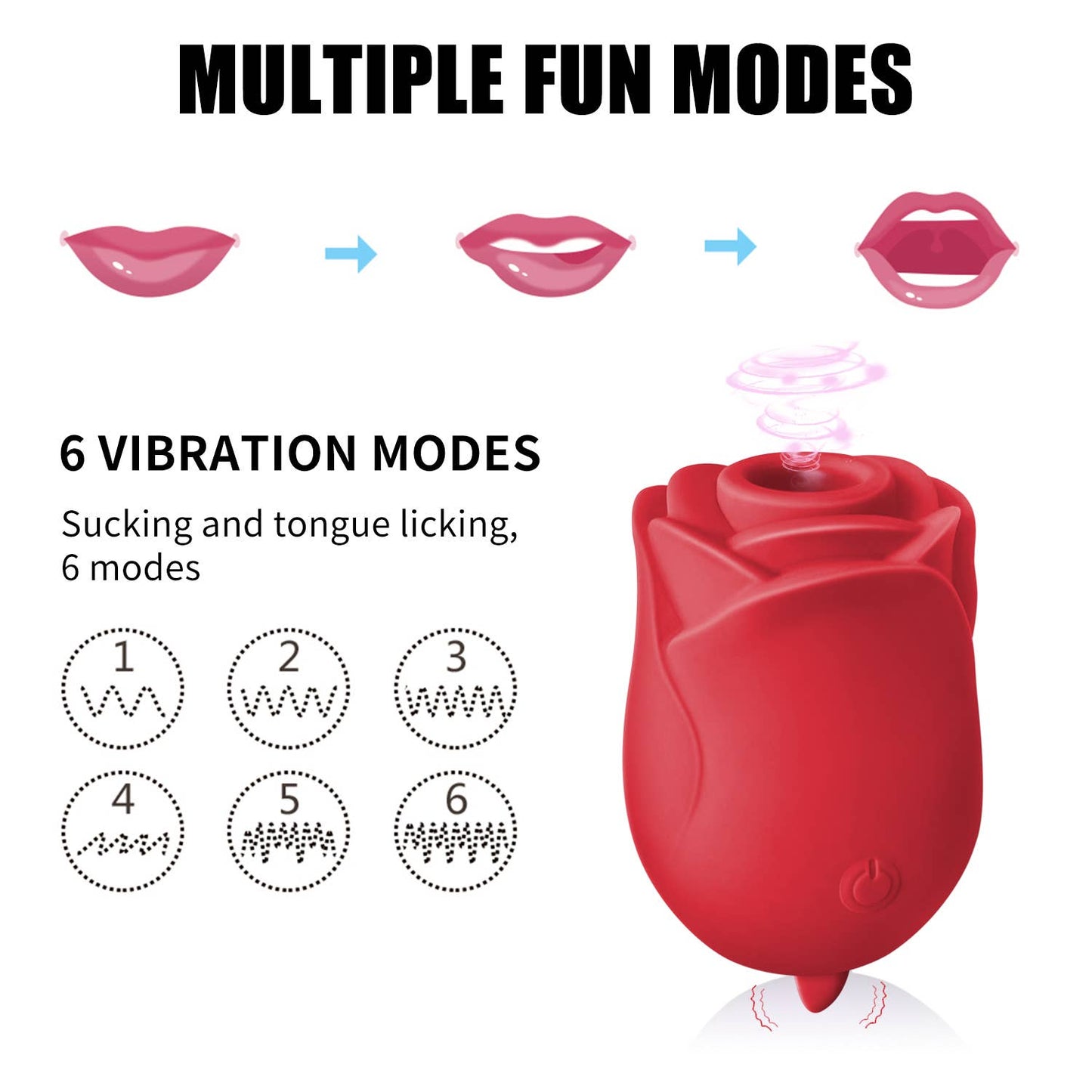 Rose and Tongue 2-in-1 Clitoral Stimulator