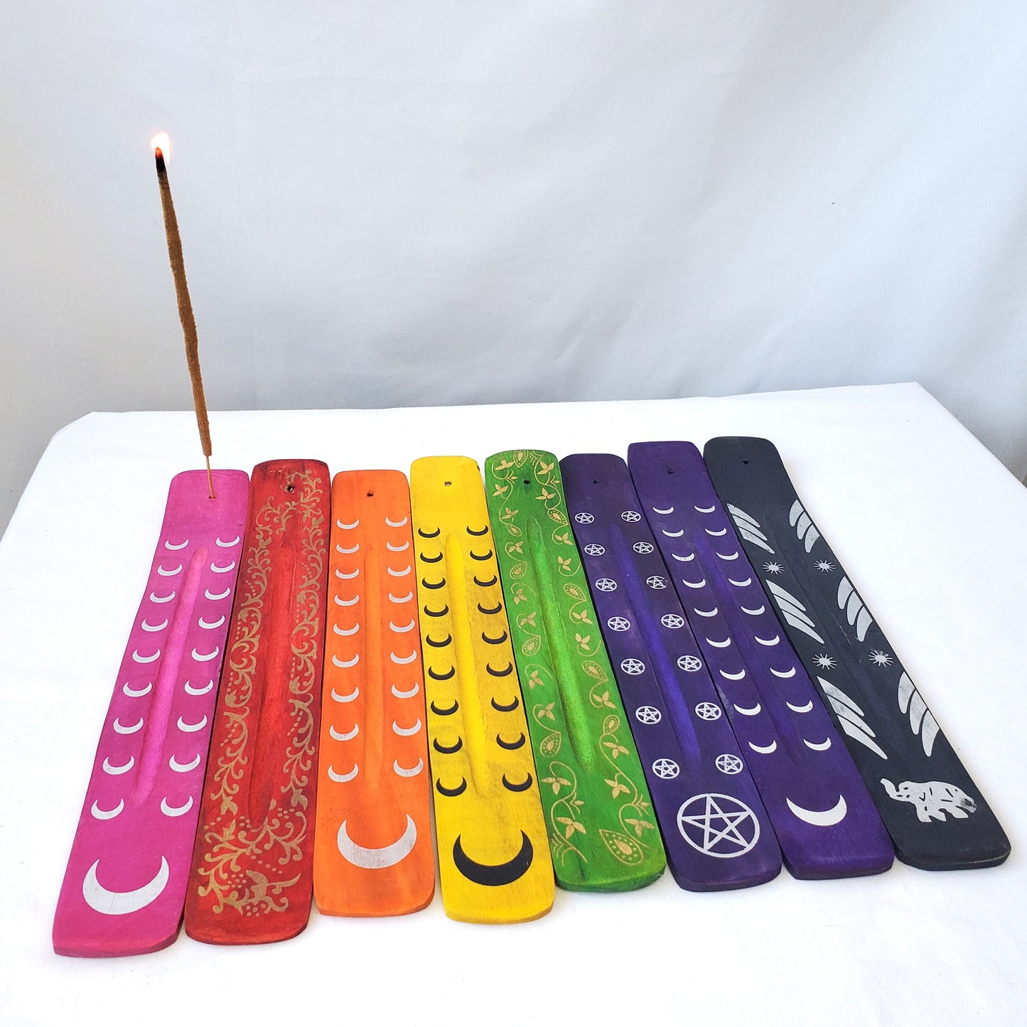 Colorful Wooden Incense Holders