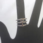 Ankh Ring - Horizontal Ankh Cross Open Adjustable Wrap Ring