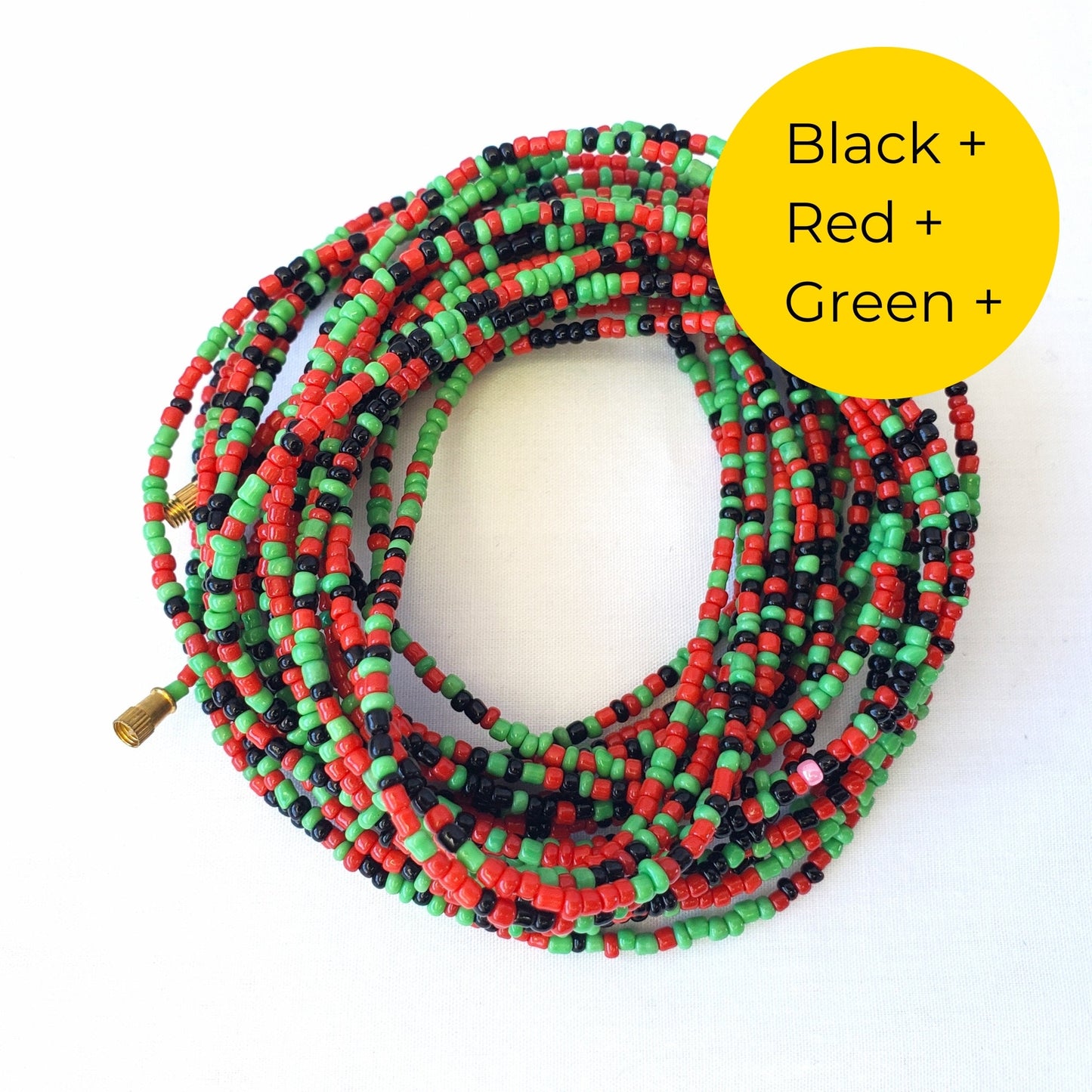 Black Pride & Pan-African Barrel Clasp African Waist Beads