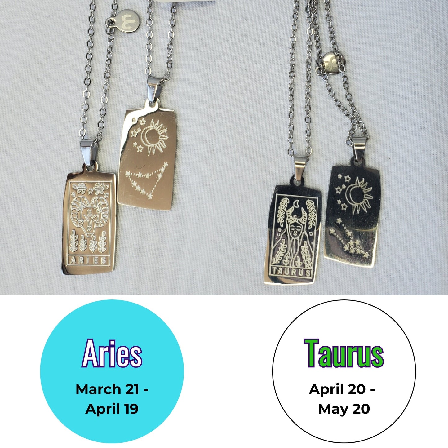 Zodiac Tarot Card Necklaces