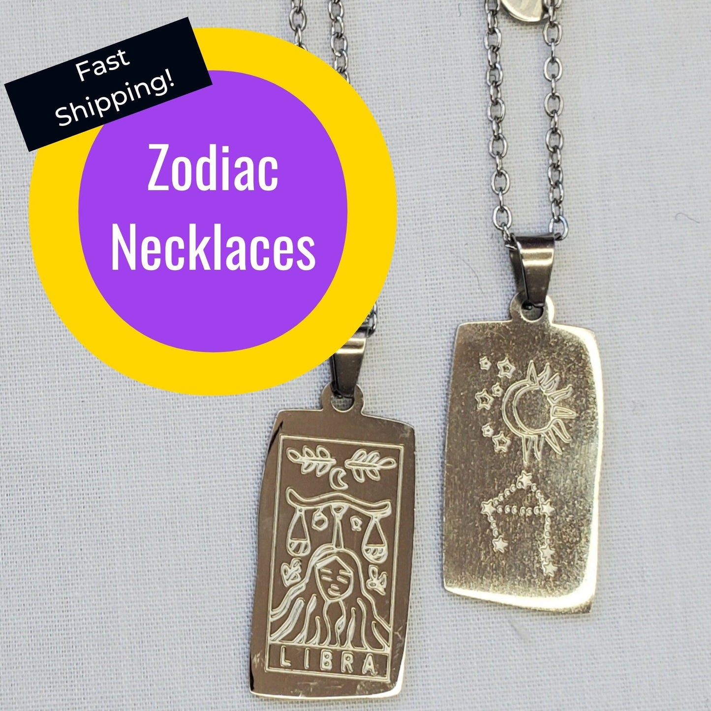 Zodiac Tarot Card Necklaces