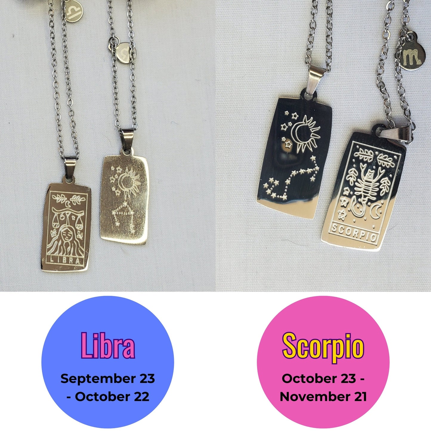 Zodiac Tarot Card Necklaces