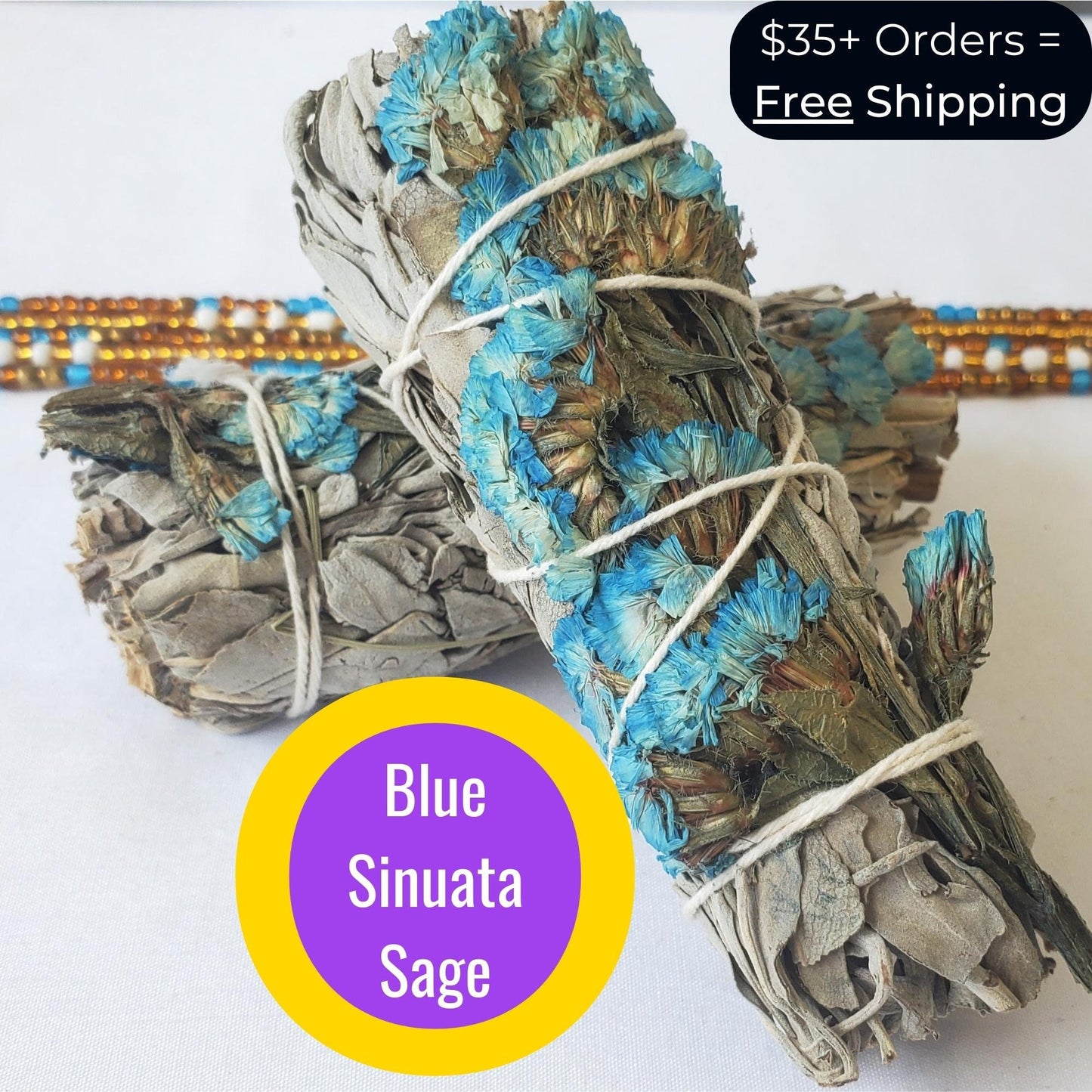 Blue Sinuata Sage Smudge Sticks