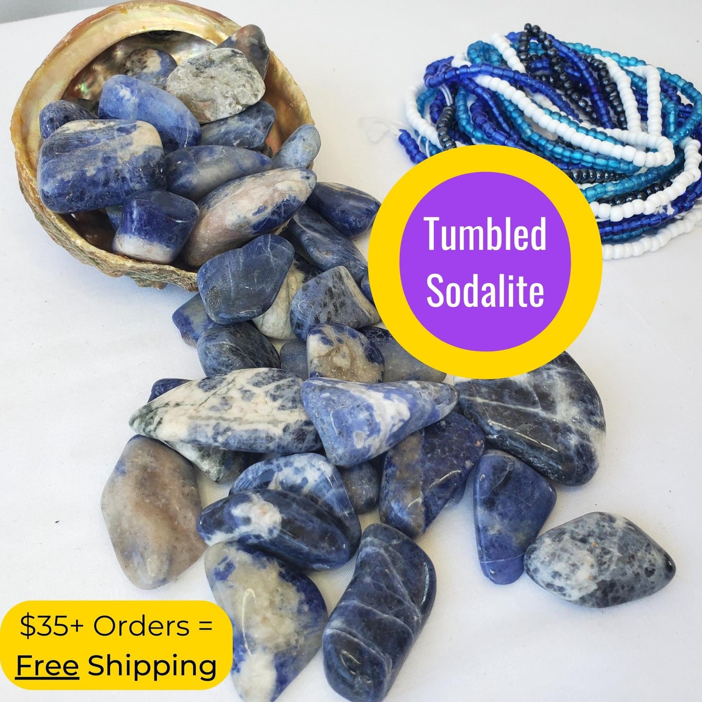 Tumbled Sodalite