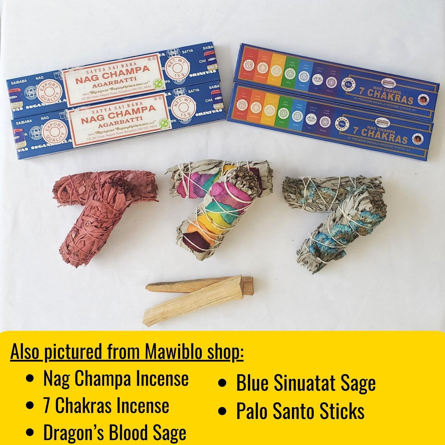 Rainbow Chakra Sage Smudge Stick